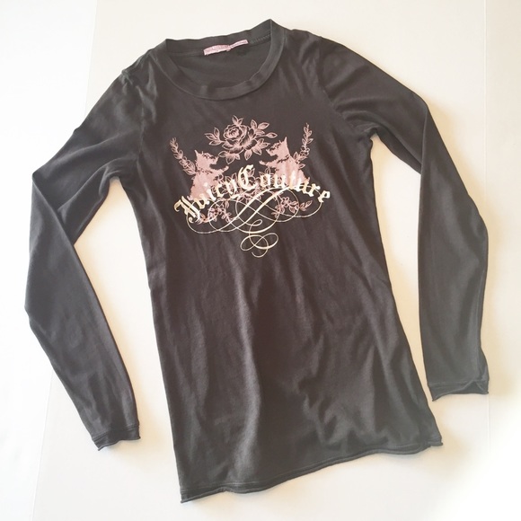 Juicy Couture Brown Scotty Dog Long Sleeve T Small - Picture 1 of 8